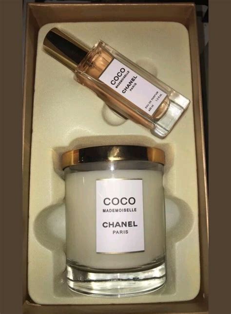 chanel mademoiselle candle set|Chanel cologne gift set.